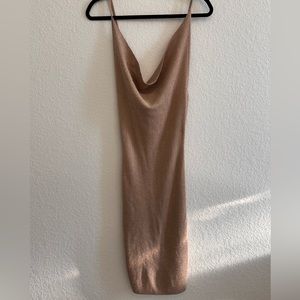 Revolve Superdown sparkly gold dress